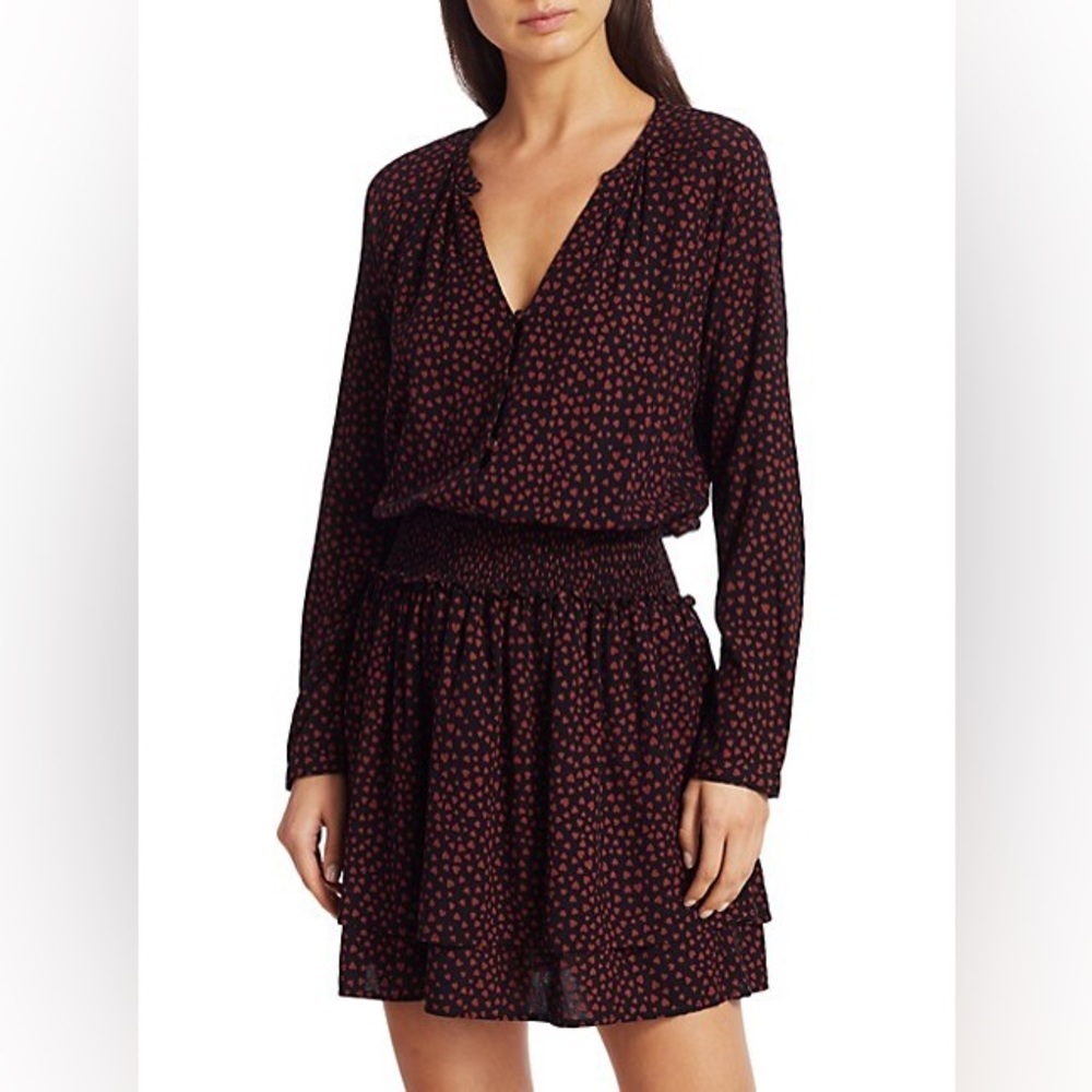 rails jasmine enamored print dress hearts